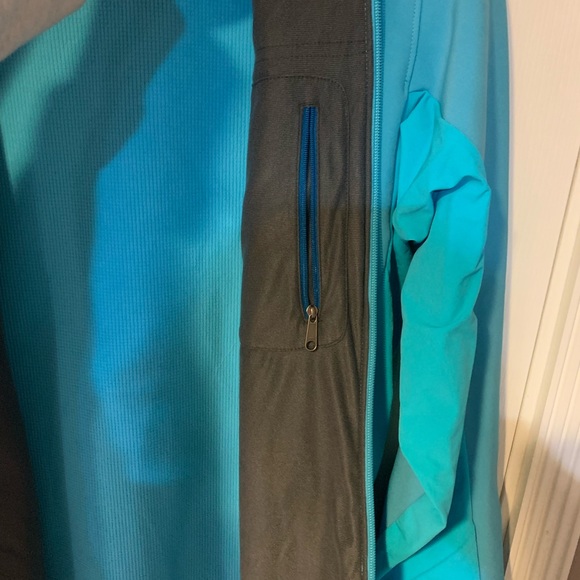 Patagonia Blue Womens Full Zip Jacket Polartec Windbloc Size Large - Picture 5 of 11